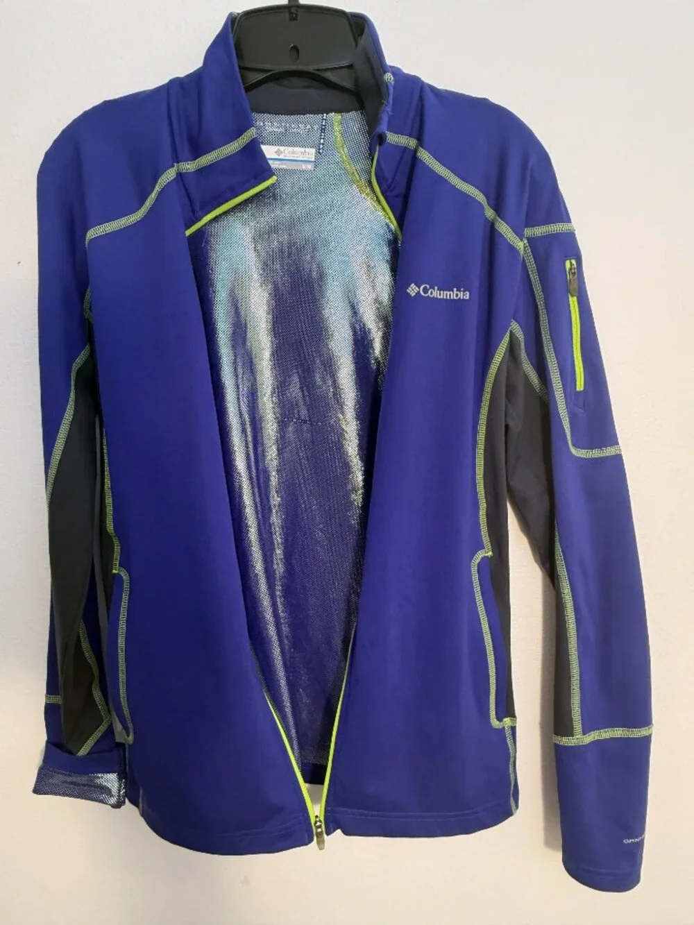 Columbia Trail Roamer EXS Jacket Medium M Purple Omni Heat Lightweight Full Zip